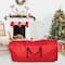 57" Red Quilted Rolling Christmas Tree Storage Bag for Trees up to 9ft.
